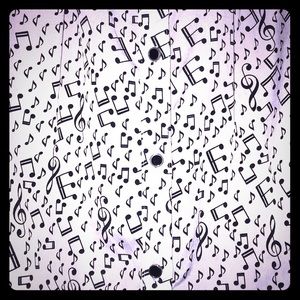 Music Note Tie Blouse